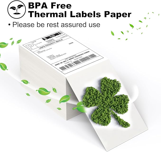 4”x6” Thermal Labels 20000 Labels, Shipping Label Thermal Paper for Thermal Printers Zebra & Rollo (20 Packs of 1000)