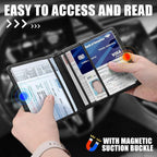 Leather Car Registration and Insurance Cards Holder Compatible with Chevy Camaro RS Cars, Vehicle Glove Box Car Organizer with Magnetic Shut, Documents License for Camaro RS Owners