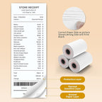 MFLABEL® 5 Rolls Thermal Paper (2 1/4" x 85') - POS Receipt Rolls for Cash Register, Credit Card Terminal, Square Reader, Clover & More | High-Sensitivity 48g Thermal Paper, BPA-Free, Sharp Print