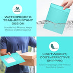 Teal Poly Bubble Mailers 7.25x12 inch #1 | Self Seal Padded Envelopes | Cushioned Bubble Mailer | Usable Size 7.25x11 | WaterProof | Lightweight mailing Shipping Bags | 200 Pack Bulk