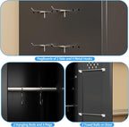 15.75 in Wide Garage Storage Cabinet, Metal Storage Cabinet with Wheels and 2 Adjustable Shelves for Home Offices, Gyms and Pantries, Black