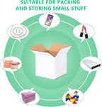 6x6x6 Small Shipping Boxes Set of 40, White Corrugated Cardboard Box for Small Business for Mailing Packaging Gifts