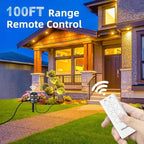 Outdoor Remote Control Power Strip, 50FT Extension Cord Waterproof, Independent Control Outlets, 6 Grounded Outlets for Outdoor Decorations, 14 AWG, 15A/1875W, ETL Listed (50 FT)