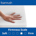 FoamRush 11" x 24" x 27" Upholstery Foam High Density Firm Foam Soft Support (Chair Cushion Square Foam for Dinning Chairs, Wheelchair Seat Cushion Replacement)