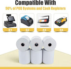 Azure Zone, Thermal Paper 3-1/8 X 230ft 50 Rolls, Fits Most POS Machines and Cash Registers, Great for Business Sales