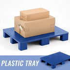 1 Pcs Plastic Pallet for Basement Storage Easy Stack Lightweight Floor Pallet Display Flooring Room Supermarket Christmas, Support up to 2000 Lbs (31.5'' L X 24'' W X 4.7'' H,Blue)