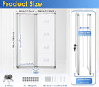 SWANCROWN Enclosed Bulletin Board Magnetic Dry Erase Noticeboard Lockable Display Boards White with Aluminium Frame 38x14inch(4xA4)