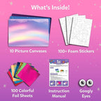 Skillmatics Foil Fun - Unicorns & Princesses, No Mess Art for Kids, Craft Kits & Christmas Fun Supplies, DIY Creative Activity, Travel Toys, Gifts for Ages 4, 5, 6, 7, 8, 9