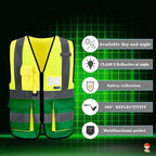 A-SAFETY yellow green work vest