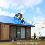 ATERET Multi-Purpose Blue Tarp Cover I Waterproof, 5-Mil Thick Plastic Poly with Grommets Eyes for Secured Tie Down I Great Idea Use for Roof, Camping, Patio, Canopy, Boat, Tent & Camping (30' x 30')