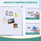 Magnetic Whiteboard -2 Pack 60" x 40" Large Magnetic Dry Erase Board with Removable Marker Tray| Wall-Mounted Aluminum Message Presentation White Board for Home Office Classroom