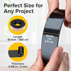 Flexible Magnetic Tape (10 feet x 1 inch) - Magnetic Strip with Strong Self Adhesive - Ideal Magnetic Roll for Craft and DIY Projects - Sticky Magnets for Fridge and Dry Erase Board