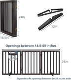 Dog Gates for Doorways Stair House Freestanding Pet Gates for Dogs Wooden Dog Gate with Support Feet Indoor Fence
