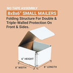 AVIDITI 8x8x6 Shipping Boxes Small (50-Pack) Heavy Duty Corrugated Cardboard Boxes for Packing, Mailing, Packaging, Moving, & Storage, Moving Supplies for Home & Office