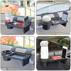 GDQ Car Window Organizer (2 Pack) - Multi-Function Clip-On Cup Holder & Phone Mount | No Drill Universal Fit for SUV/Truck/Sedan | Insert Installation