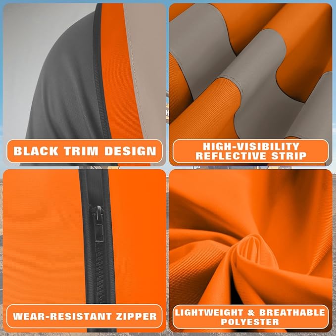 BeautyWill Custom Safety Vest Customized Logo Class 2 High Visibility Reflective Vest with Pockets Construction workwear