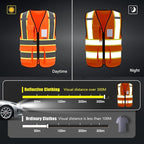 AYKRM Custom Logo Personalised Printed High Visibility Reflective 2 two tone work construction Safety Vest