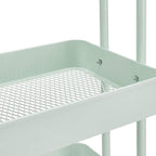 Amazon Basics 3-Tier Metal Rolling Utility or Kitchen Cart - Mint Green