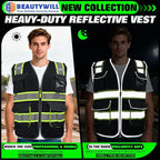 BeautyWill Custom Logo Safety Vest Class2 High Visibility Reflective Vest Breathable Construction Vest
