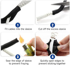 Split Braided Sleeve Cable Management Wire Loom Cord Covers for Automotive Harness/Primary Wire/Electronic Cable (3/4" - 16 Feet)