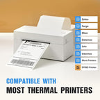 Fanfold 4" x 6" Direct Thermal Labels 4000 Thermal Printer Paper 8 Stacks Shipping Labels