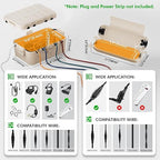 RESTMO 5-Piece Outdoor Waterproof Electrical Box Set – 12.5" x 8.5" x 5" Large & 7.1" x 2.3" x 2.3" Small, Weatherproof Boxes for Power Strip, Outlet, Plug, Socket, Timer, Holiday Light, Almond
