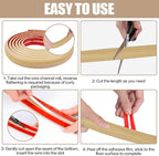 Floor Cord Cover Self Adhesive Cord Hider,3.3FT Cable Management, Extension Strip Protector for Wires, Prevent Cable Trips for Offices, Gyms, Exhibitions Cavity:0.47"(W) x0.35(H) WoodLightyellow