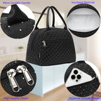 FlowFly Insulated Lunch Cooler Bag - Tote Bag Organizer for Women/Men, Dot