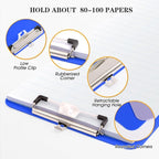 Blue Plastic Clipboard with Pen Holder,Nursing Clipboard Standard Letter A4 Size,Thickened Clip Boards 8.5x11,Hanging Clipboards for Men Kids Students Office School Home Work