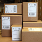 Buhbo 4" x 6" Direct Thermal Labels - Perforated BPA Free - Compatible with Zebra & Rollo Printer - Commercial Grade Shipping (2000 Fanfold Labels - 2 Stacks of 1000)