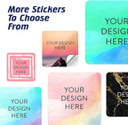 100 Custom Vinyl Stickers - Upload Your own Image, Text, Design, Logo - Personalized Logo Labels for Handmade, Packaging, Bottle, Jars, Candle, Brand Stickers (Mountain, 5x5 Square)