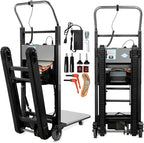 Electric Stair Climbing Dolly, 1250W Electric Stair Climbing Hand Truck, 900lbs Max Load Capacity, 3 Mode Folding Stair Climber Hand Trucks with Telescopic Handle for Moving Furniture (Black)