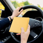 CoBak Car Registration and Insurance Holder - Small and Lightweight Vehicle Glove Box Car Organizer, Auto Truck Comparment Accessories Case for Essential Document, Driver License (Mustard Yellow)