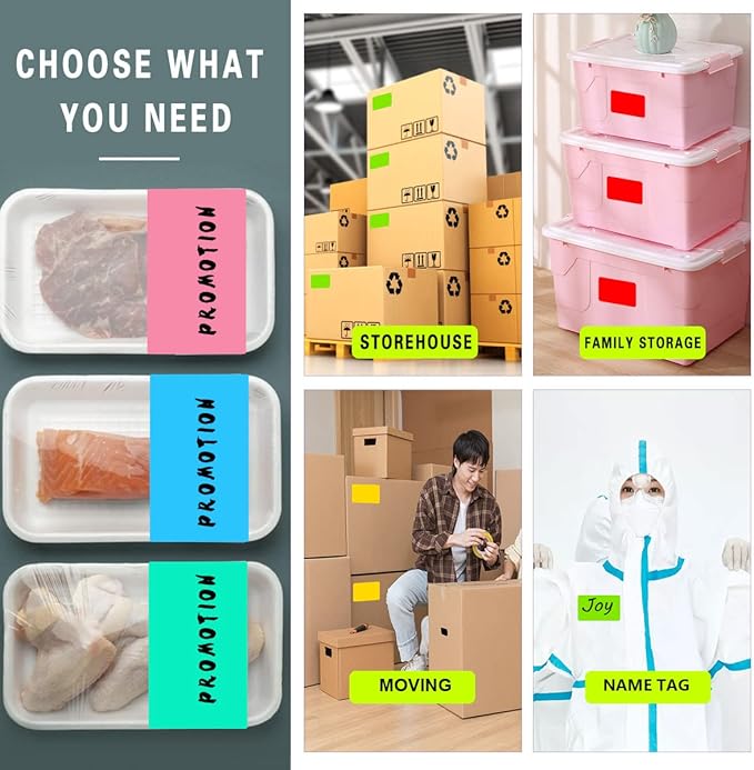 PARLAIM 5 x 3 inch Square Color-Coding Sticker Labels, Permanent Rectangle Color Coding Inventory Sticker for Labeling (250pcs Pink)