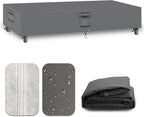 Heavy Duty Patio Furniture Covers Waterproof, 600D Outdoor Furniture Cover Waterproof for Sectional Sofa Couch, Outdoor Dining Table and Chair Set Covers 138''L x 86''W x 28''H, Grey