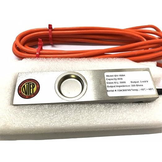 Liberty GX-1-4k lb NTEP (Small Envelope) Shear Beam Load Cell Sensors for Platform Floor Scale with Feet & Spacers | Alloy Steel