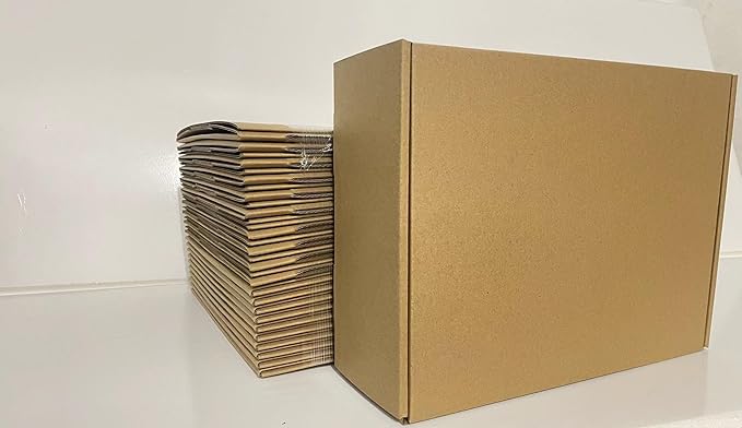 Rongyangtong13x10x4 Shipping Boxes Set of 18, White Small Corrugated Cardboard Box, Mailer Box