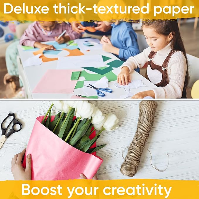 12" x 1200" (100 ft) Pink Kraft Paper Roll (Value Pack of 2), 45 lbs Thickness, Made in USA Colored Craft Paper for School, Bulletin Board - Odorless, Non-Toxic, Safe for Kids