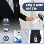 Laumoi 230 Packs Retractable ID Badge Holder Name ID Badge Reel Clips Keychain with Belt Clip and Key Ring for Office Worker Doctor Nurse Employee (Black)