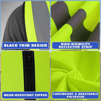 BeautyWill 10/20 Pack Custom Logo Safety Vest,Bulk High Visibility Class 2 Reflective Work Vests