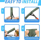 Automotive Wire Loom Tubing, Split Braided Cord Protectors from Pets No Chew, Flexible Cable Sleeve Cable Management for TV/Computer/Electric Wires (Deep Green, 5/8"-10ft)