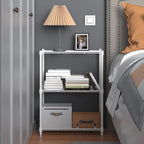 450 lbs Wire Storage Shelving 3-Tier Utility Shelving Unit Steel Organizer Wire Rack for Home,Kitchen,Office,White (11.8" D x 17.7" W x 26.4" H)