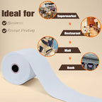 (10 Rolls) 3 1/8" x 230' Thermal Paper, Premium Quality POS Receipt Paper for Retail Business Cash Register, Fits Most Credit Card Terminal Point Of Sale