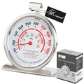 CloudHand Oven Thermometer for Gas/Electric Oven, Oven Temperature Gauge with Hanger&Base, Instant Read Stainless Steel Kitchen Thermometer 20-260°C/50-500°F 2PCS 2Pcs