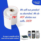 50 Rolls of Thermal Paper 2 1/4'' by 70' Verifone VX520 First Data FD400 Nurit 8000 8020 STP103 (48gm)