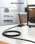 [ETL Listed] Cable Matters 16 AWG Heavy Duty 13A Long Power Extension Cord - 50ft, 3 Prong Power Cord Extension, NEMA 5-15P to NEMA 5-15R, Black