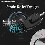 HUANCHAIN Indoor Outdoor Black Extension Cord 8 ft Waterproof, 16/3 Gauge Flexible Cold-Resistant Appliance Extension Cord Outside, 13A 1625W 16AWG SJTW, 3 Prong Electric Cable, ETL