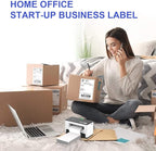 RyhamPaper 4" x 6" Fanfold Direct Thermal Labels - White Shipping Mailing Postage Labels, Perforated, Permanent Adhesive (8 Stacks - 8000 Labels)