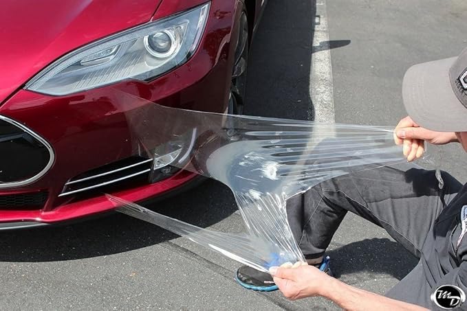 VViViD Clear Gloss Paint Protection Bulk Vinyl Wrap Film 12 Inches x 84 Inches Including Squeegee and Black Felt Applicator