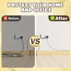 39 Inch Wall Cord Hider, Silicone Self Adhesive Cable Hider Cord Cover, Flexible Wire Covers for Cords Cable Cover Cable Concealer for Wires W0.59” H0.39” White